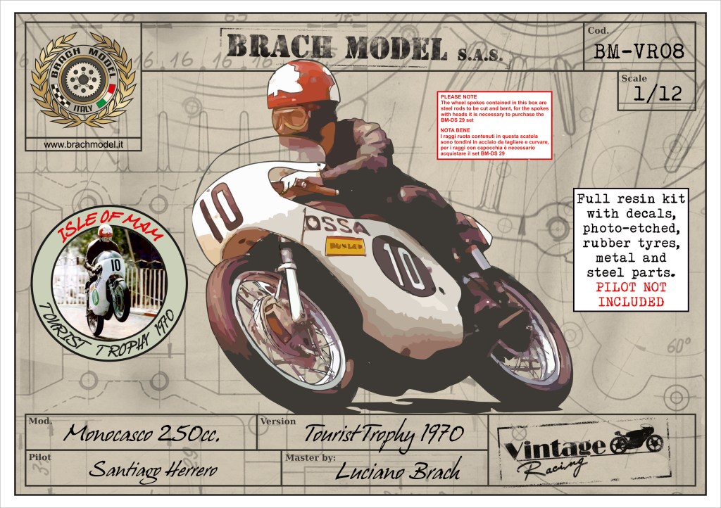 Ossa Monocasco 250cc. Tourist Trophy 1970. Pilot Santiago Herrero